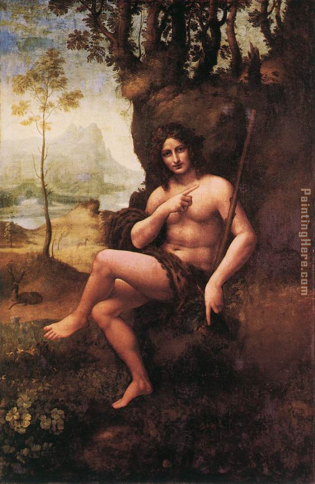 St John in the Wilderness painting - Leonardo da Vinci St John in the Wilderness art painting